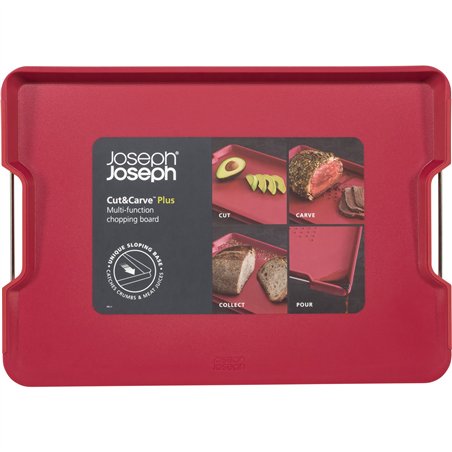 Joseph Joseph Cut&Carve Plus rosso, tagliere multifunzione