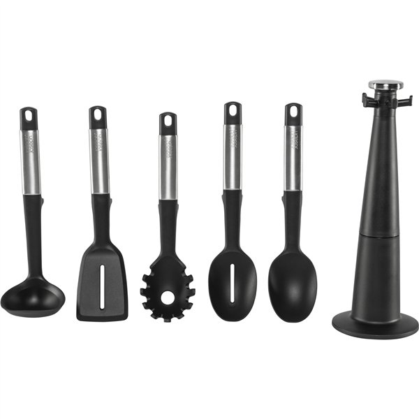 Joseph Joseph Elevate 5 pz. set utensili di silicone supporto