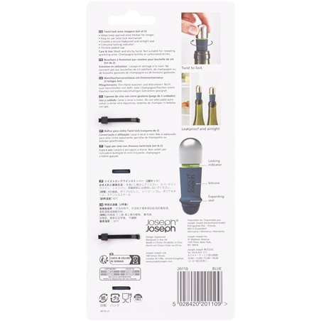 Joseph Joseph BarWise tappi per bottiglie di vino blu