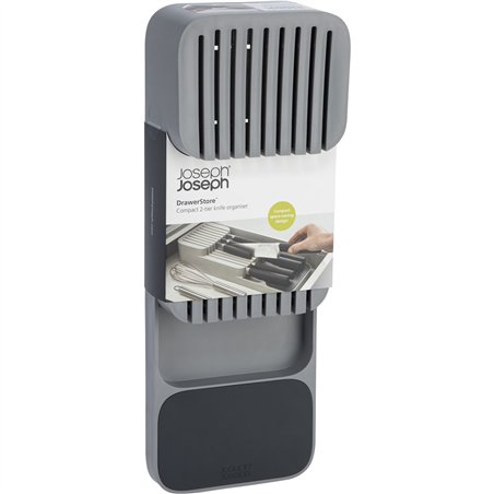 Joseph Joseph DrawerStore grigio portacoltelli compatto a livelli