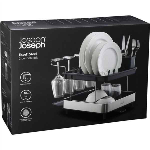 Joseph Joseph Excel scolapiatti acciaio due livelli