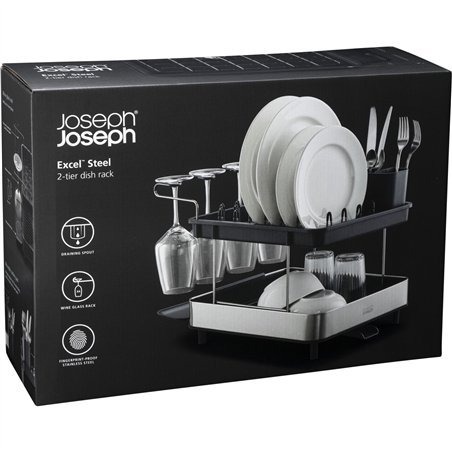 Joseph Joseph Excel scolapiatti acciaio due livelli