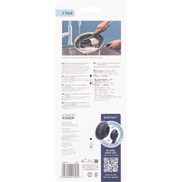 Joseph Joseph SinkTech 2-Piece Scourer Heads Grey