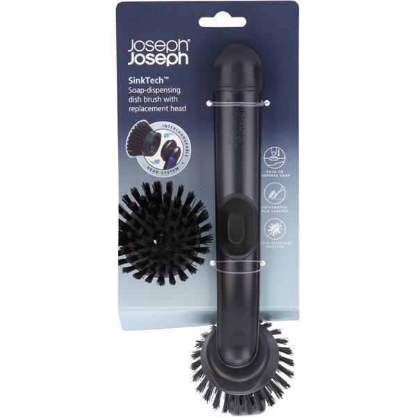 Joseph Joseph SinkTech spazzola con dispenser e testina ricambio