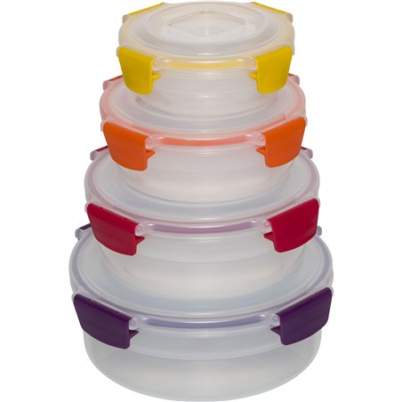 Joseph Joseph Nest Lock 4-Piece Multic. Round Food Container Set