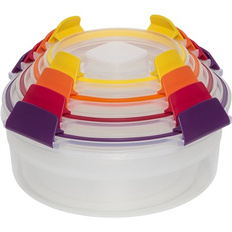 Joseph Joseph Nest Lock 4-Piece Multic. Round Food Container Set