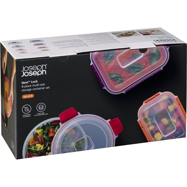 Joseph Joseph Nest Lock 8-Piece Multic.Mixed Food Container Set