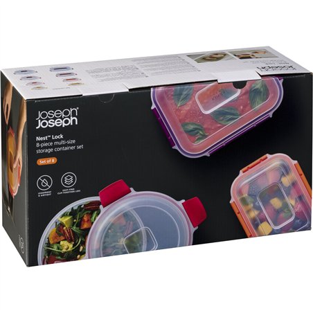 Joseph Joseph Nest Lock 8-Piece Multic.Mixed Food Container Set