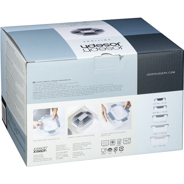 Joseph Joseph Nest Lock 5-piece Blue Food Container Set-Editions