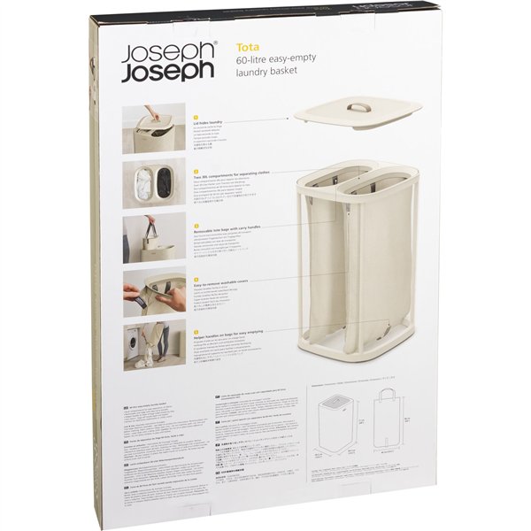 Joseph Joseph Tota ecru 60L cesto separatore biancheria