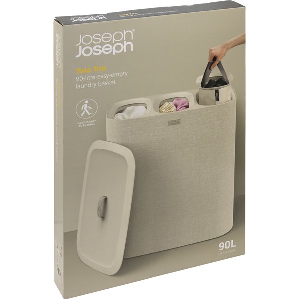 Joseph Joseph Tota Trio ecru 90L cesto saparatore biancheria