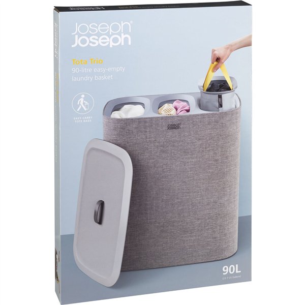 Joseph Joseph Tota Trio grig.90L cesto separatore biancheria