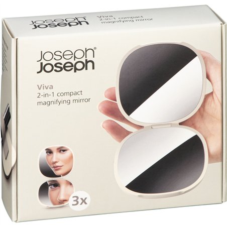 Joseph Joseph Viva beige 2-in-1 specchio c. ingrandimento comp.