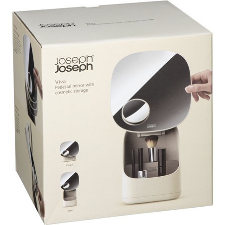 Joseph Joseph Viva organizzatore cosmetici e specchio, beige