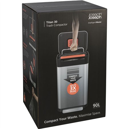 Joseph Joseph Titan 30L Black Trash Compactor