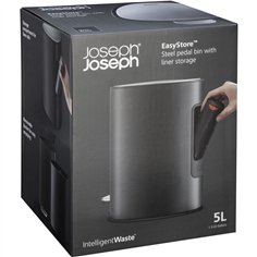 Joseph Joseph EasyStore 5 litri pattumiera a pedale nero opaco