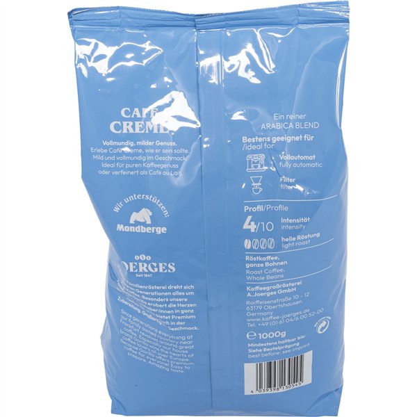 Joerges Gorilla Cafè Creme blu 1 Kg chicchi