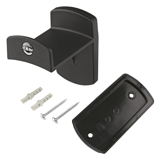 K&M 16312 supporto da parete per cuffie nero