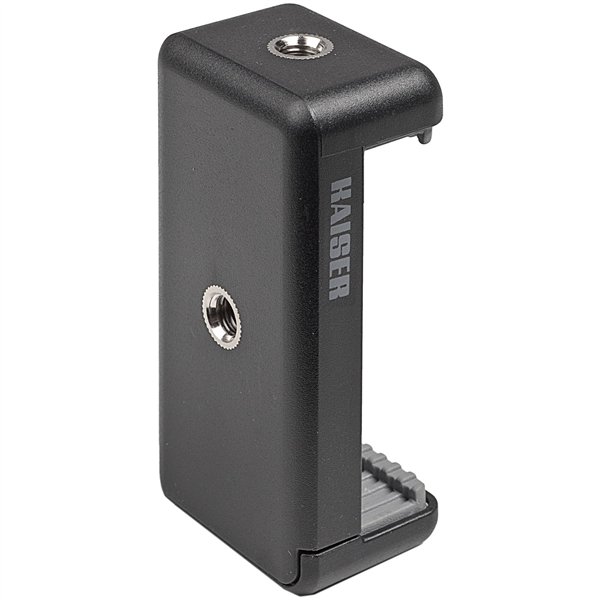 Kaiser supporto Smartphone nero con 2 filettat. trepp. 6015
