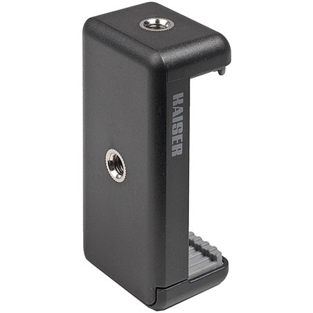 Kaiser supporto Smartphone nero con 2 filettat. trepp. 6015
