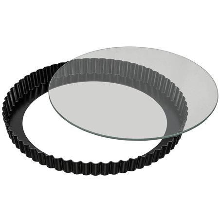 KAISER Inspiration teglia quiche 28 cm con fondo in vetro remov.