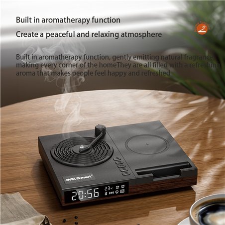 KIENZLE Alarm Clock w.Bluetooth Speaker and Wireless Charger