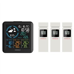 KIENZLE Home Weather Station w. 3 Radio-Controlled Sensors