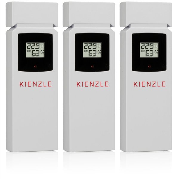 KIENZLE Home Weather Station w. 3 Radio-Controlled Sensors