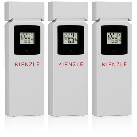 KIENZLE Home Weather Station w. 3 Radio-Controlled Sensors
