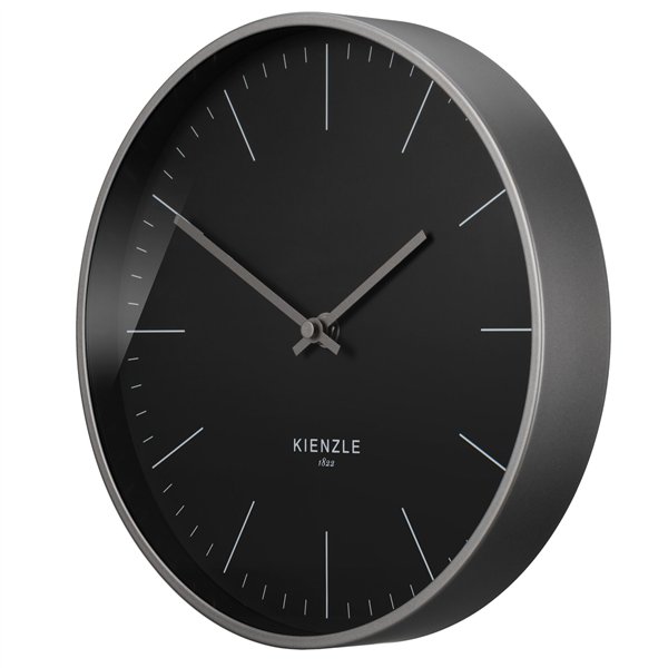KIENZLE DCF Radio-Control.Wall Clock Modern anthracite 25 cm