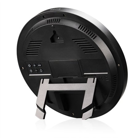 KIENZLE DCF Radio-Control. Wall Clock w. Room Temp.Display black