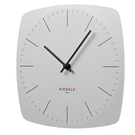 KIENZLE DCF Radio-Controlled Wall Clock Modern 24.8 cm white