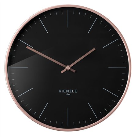 KIENZLE DCF Radio-Control.Wall Clock Modern 25cm rose gold/blk.