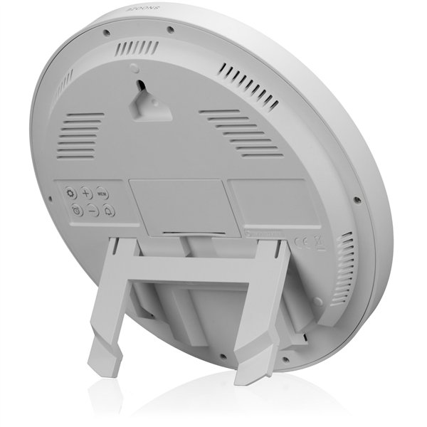 KIENZLE DCF Radio-Control.Wall Clock w.Room Tep.Display white