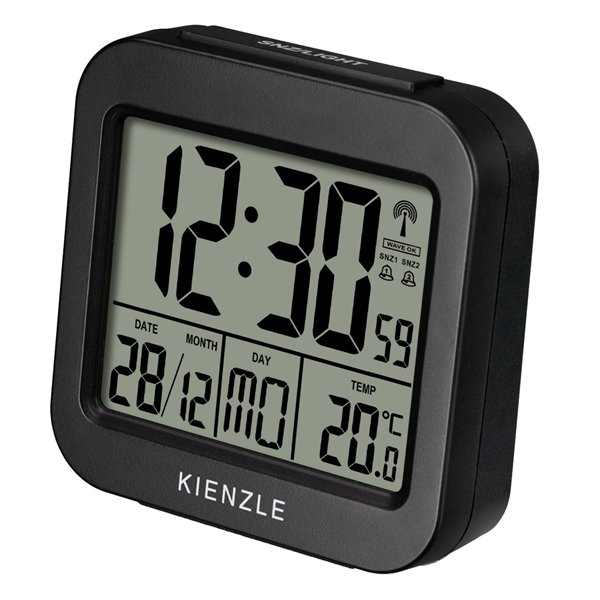 KIENZLE Travel Alarm Clock with Indoor Temperature Display