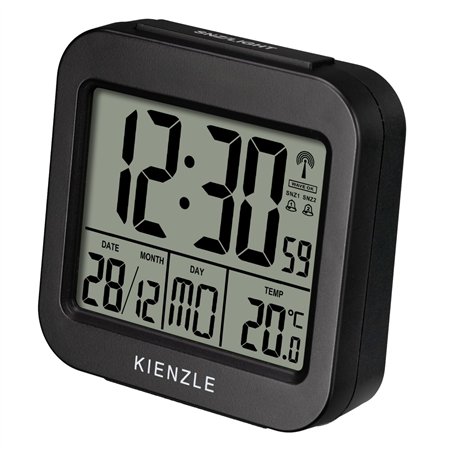 KIENZLE Travel Alarm Clock with Indoor Temperature Display
