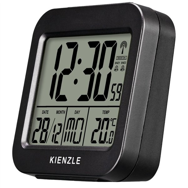 KIENZLE Travel Alarm Clock with Indoor Temperature Display
