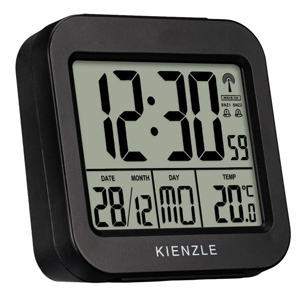 KIENZLE Travel Alarm Clock with Indoor Temperature Display