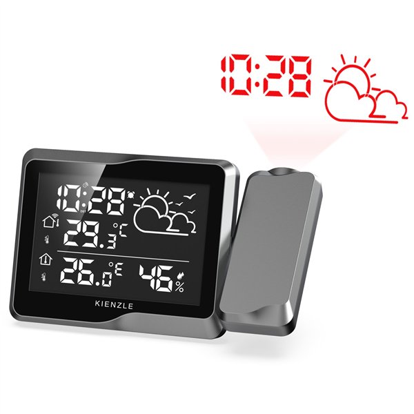 KIENZLE DCF Radio-Control.Home Weather Station with Projection
