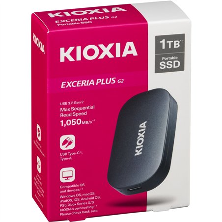 KIOXIA EXCERIA PLUS G2    1000GB Portat. SSD USB 3.2 Gen2 Type C