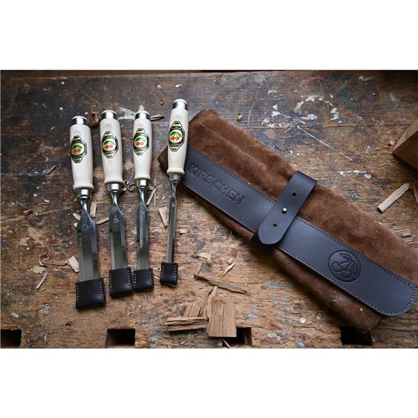 Kirschen set scalpelli 4 pz. custodia di pelle 10-16-20-26
