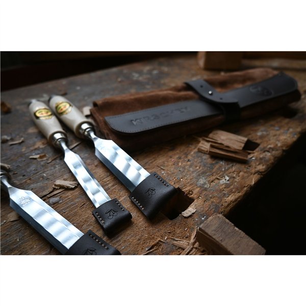 Kirschen set scalpelli 4 pz. custodia di pelle 10-16-20-26