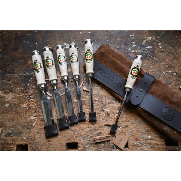 Kirschen set scalpelli 6 pz. custodia pelle 6-10-12-16-20-26