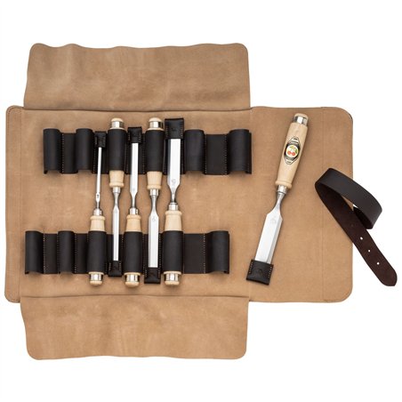 Kirschen Stechbeitelsatz in Ledertasche, 6-tlg.