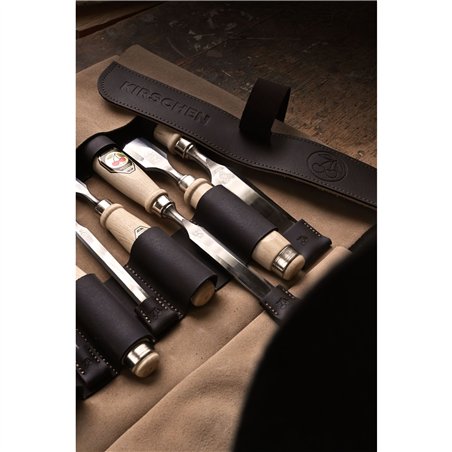 Kirschen Stechbeitelsatz in Ledertasche, 6-tlg.