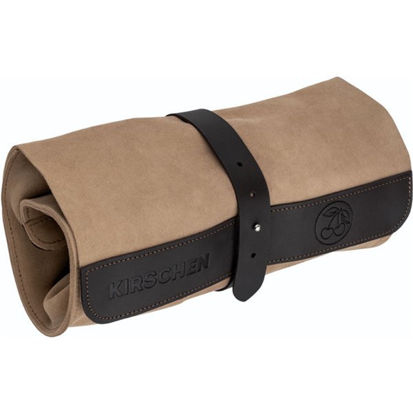 Kirschen Leder-Rolltasche, leer 12 Fächer