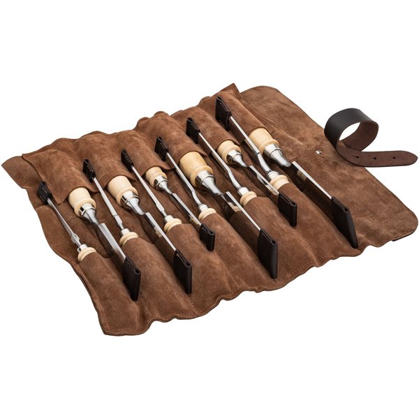 Kirschen Stechbeitelsatz in Ledertasche, 12-tlg.