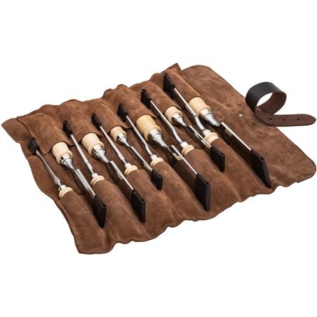 Kirschen Stechbeitelsatz in Ledertasche, 12-tlg.