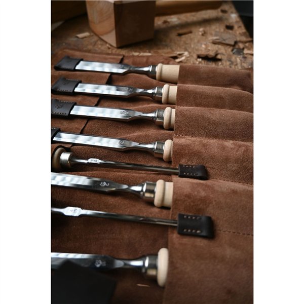 Kirschen Veloursleder-Rolltasche leer