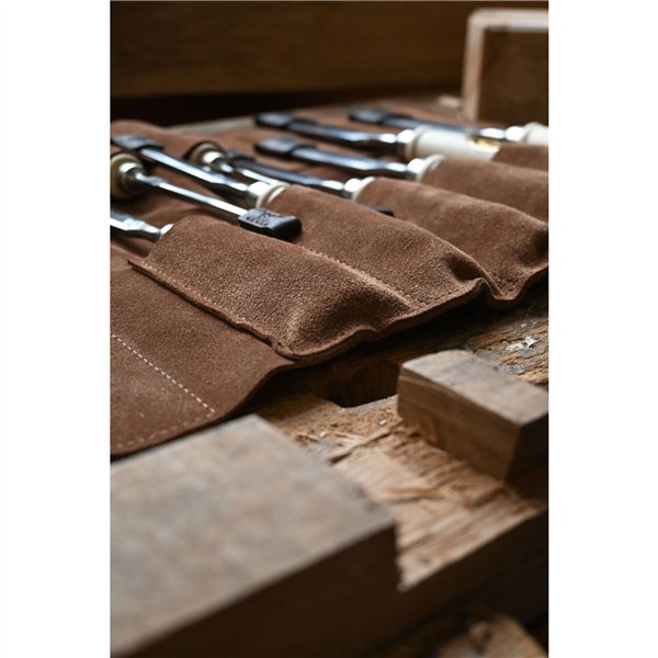 Kirschen Veloursleder-Rolltasche leer